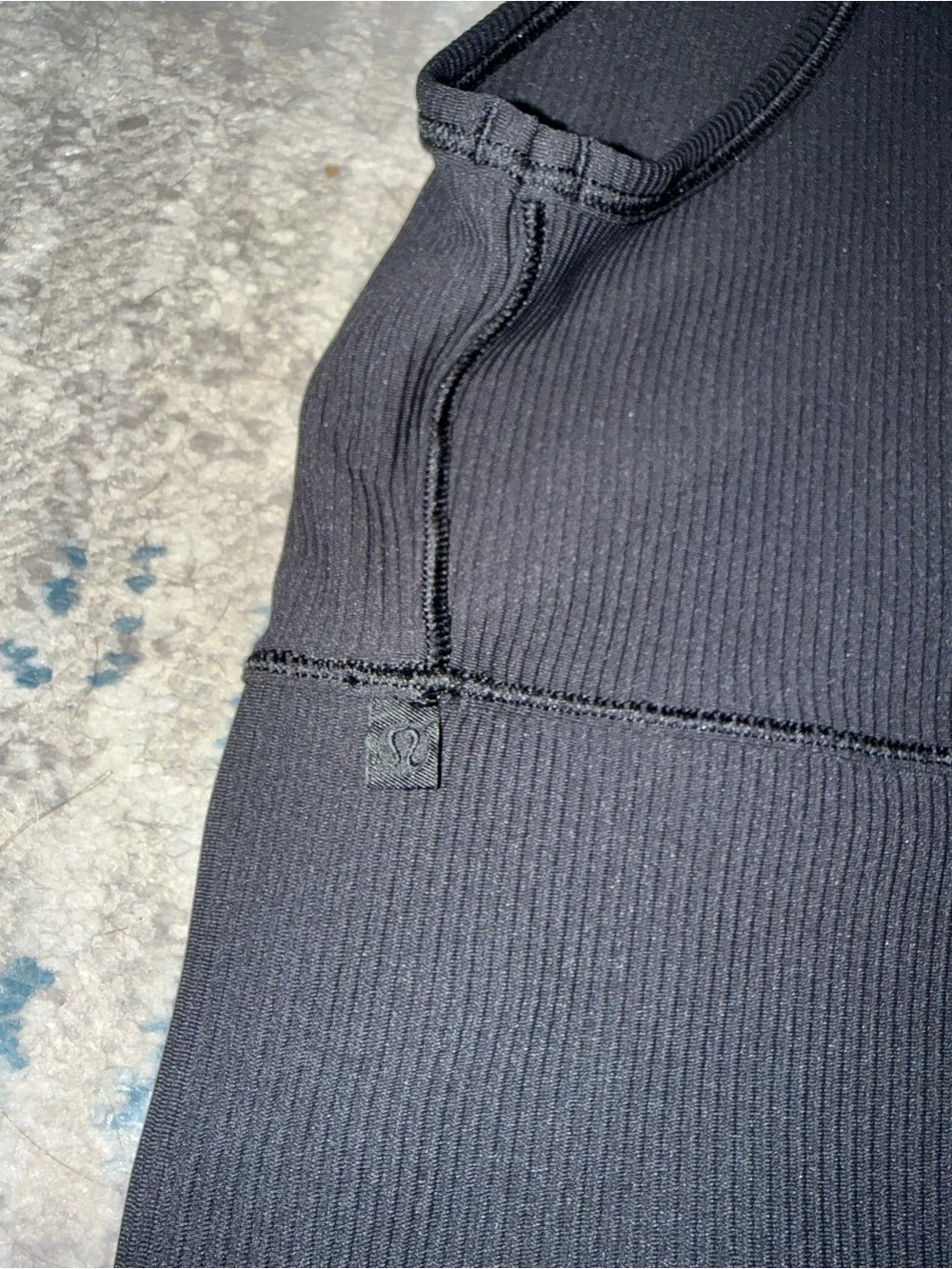 lululemon athletica Black Ribbed Cropped Tank